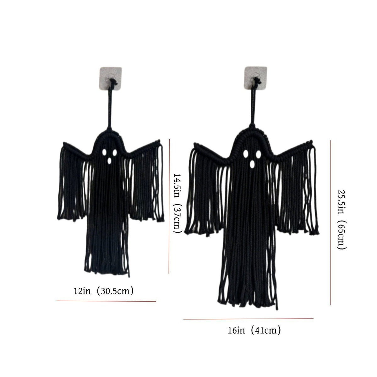 👻Handcrafted Woven Halloween Ghost Wall Decor - Cute Boho Hanging Ghost Decoration for Front Door, Porch & Indoor Home🎃