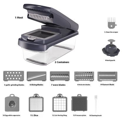 🔥Household Multi-function Vegetable Chopper Kitchen 15-in-one
