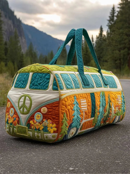 Hippie Van Quilted Duffle Bag
