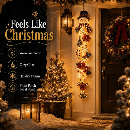 ⏳✨ Last day! 49% OFF – 🎅MerryCascade Glowing Christmas Door Hanger