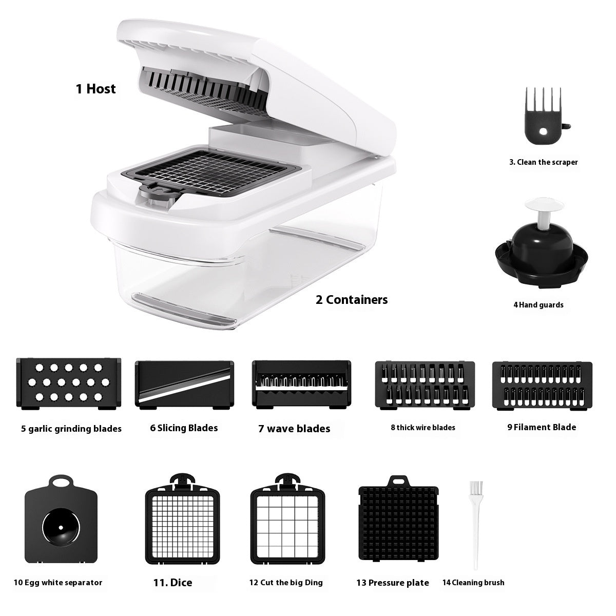 🔥Household Multi-function Vegetable Chopper Kitchen 15-in-one