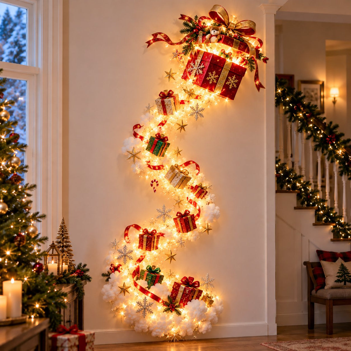🎄 Christmas Magic Trail Wall Light — A Magical Christmas Scene on Your Wall ✨