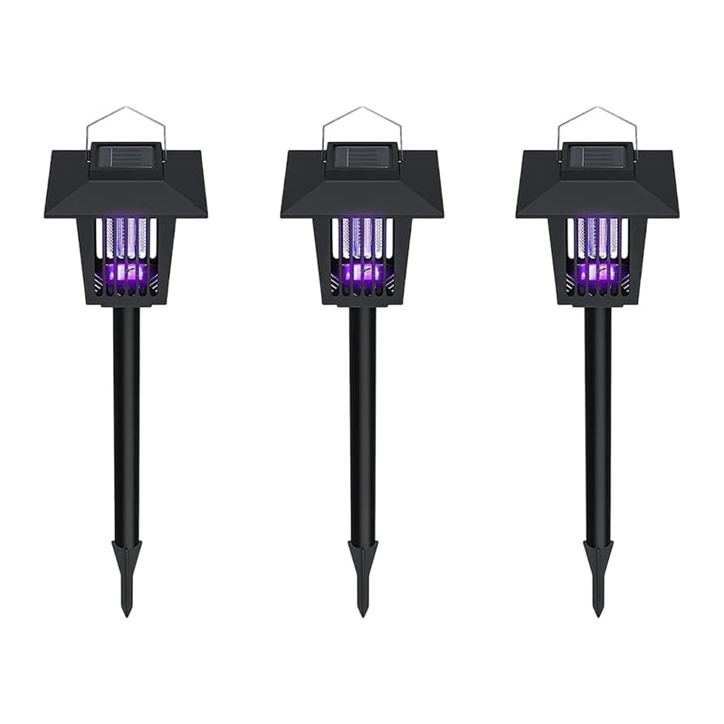 Eco-Friendly - 2-in-1 Flickering Flame - Solar Powered Mosquito Zapper & Garden Stake Light