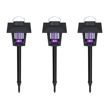 Eco-Friendly - 2-in-1 Flickering Flame - Solar Powered Mosquito Zapper & Garden Stake Light