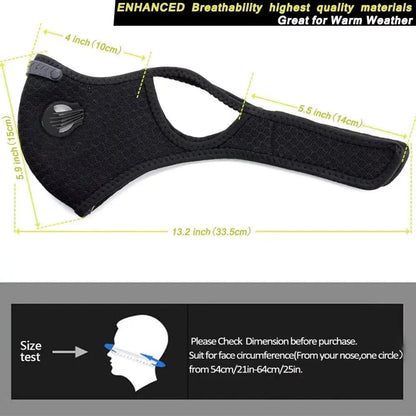 🔥LAST DAY 50% OFF -- 💖Reusable Carbon Filter Dust Mask – Built for Active Lifestyles