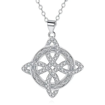 Mystical Birthstone Witches Knot Necklace – Natural Crystal🔮💞Protect Your Loved Ones