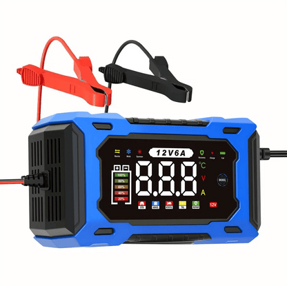 ⏳Time-Limited Special⏰12V 6A Smart Car Battery Charger – Pulse Repair Technology, Auto Maintain & Desulfation