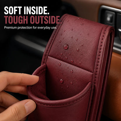 ⚡50% OFF⚡-Leather Car Door Storage Pocket | Double-Layer Car Door Organizer