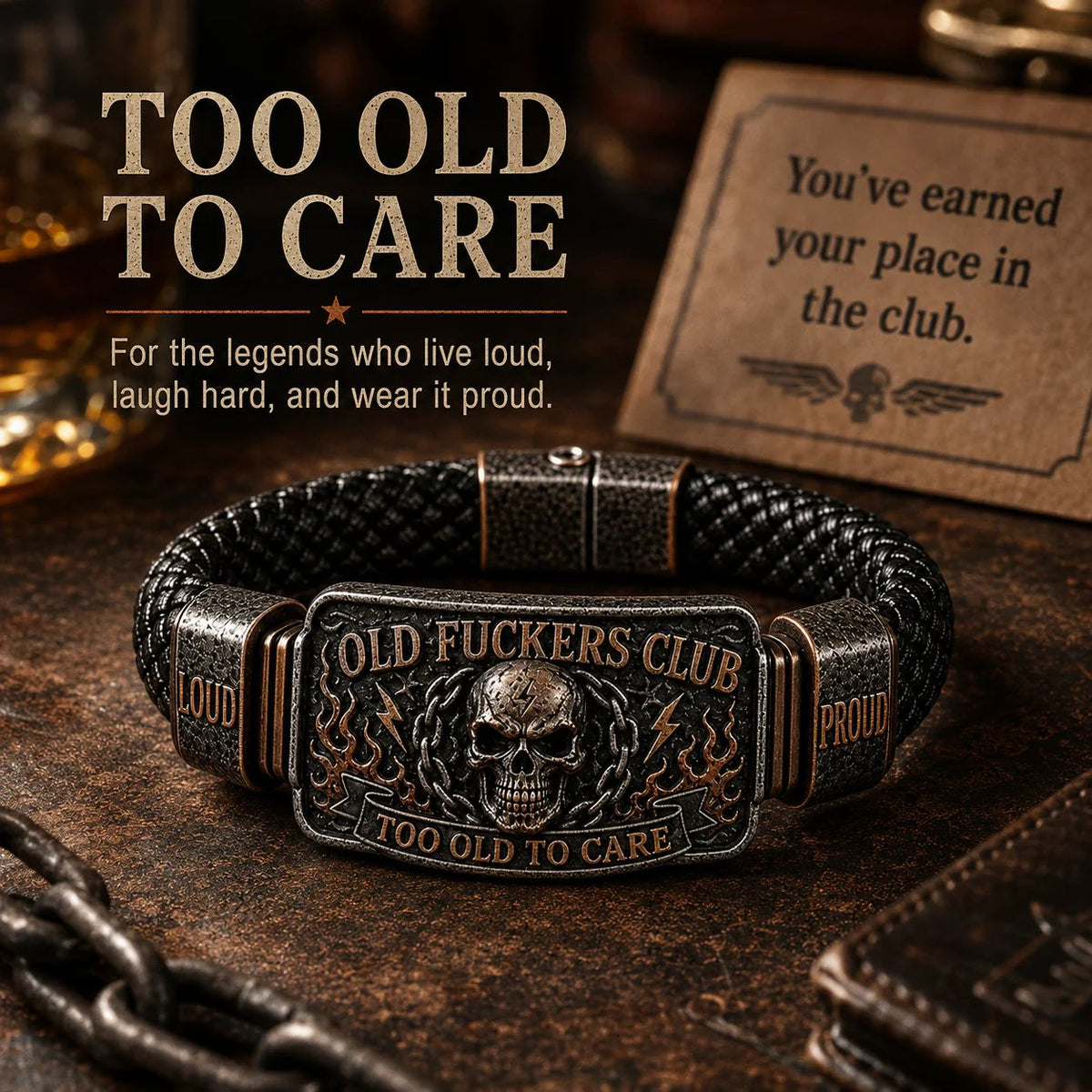 ☠️ Old Legends Club Bracele🪓 | 2026 Limited Edition Vintage Bracelet - Only 17 Left