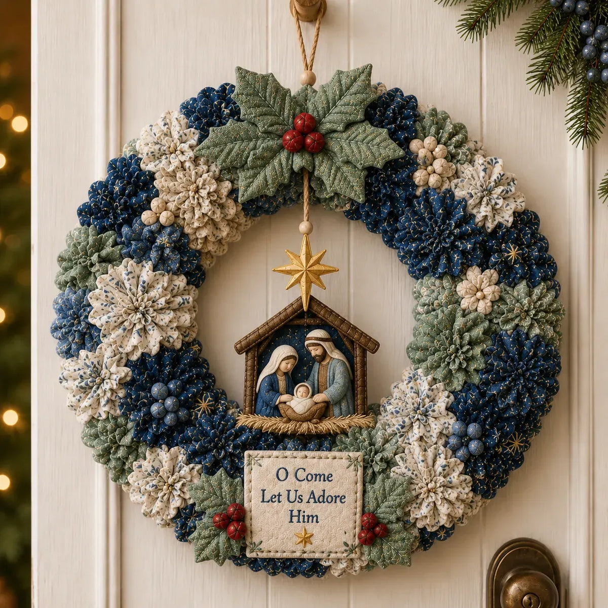 🧡⏰LAST DAY 49% OFF - 3D Fabric Poke Wreath DIY Kit 🎄🧡 (Video Tutorial & Finished Wreath Reference Included ✨ Beginner-friendly)