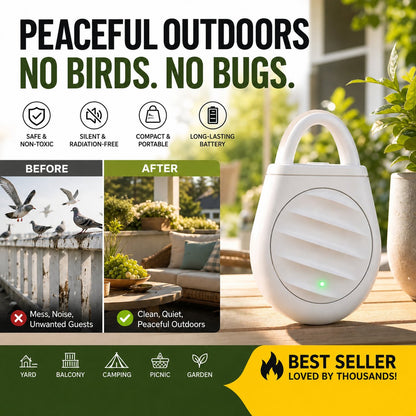 🏡🐦No more trouble from birds, beasts and locusts！Portable Ultrasonic Bird Repellent Keychain