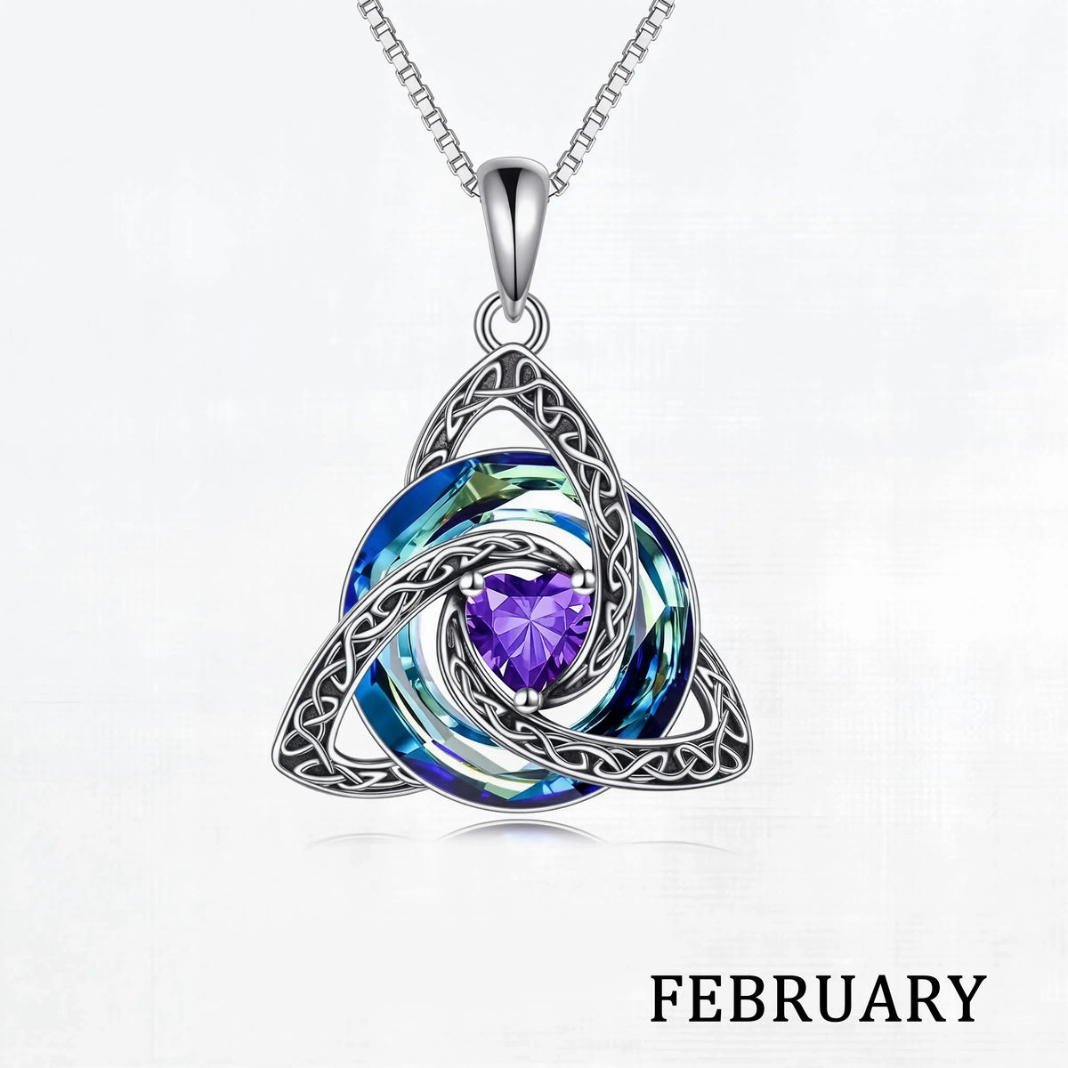 💖 Personalized Birthstone Celtic Knot Necklace for Women 🎁
