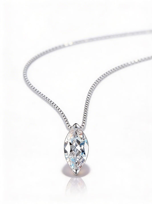 MERIDIN™ Meridian Oval Cut 1-Carat Moissanite Necklace in 925 Sterling Silver