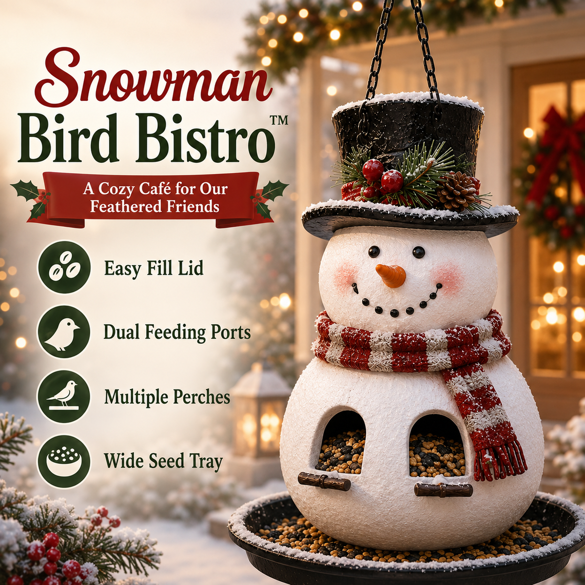 🎄 Christmas Bird Feeder Collection – Festive Garden Décor for Bird Lovers