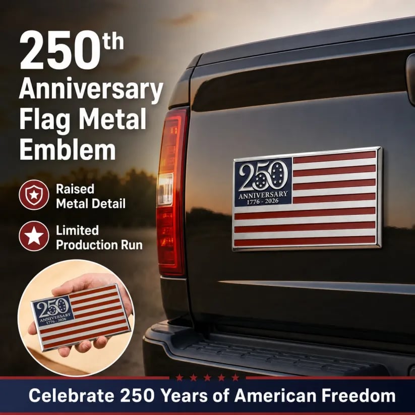 🔥★250th Anniversary Metal Flag Emblem★
