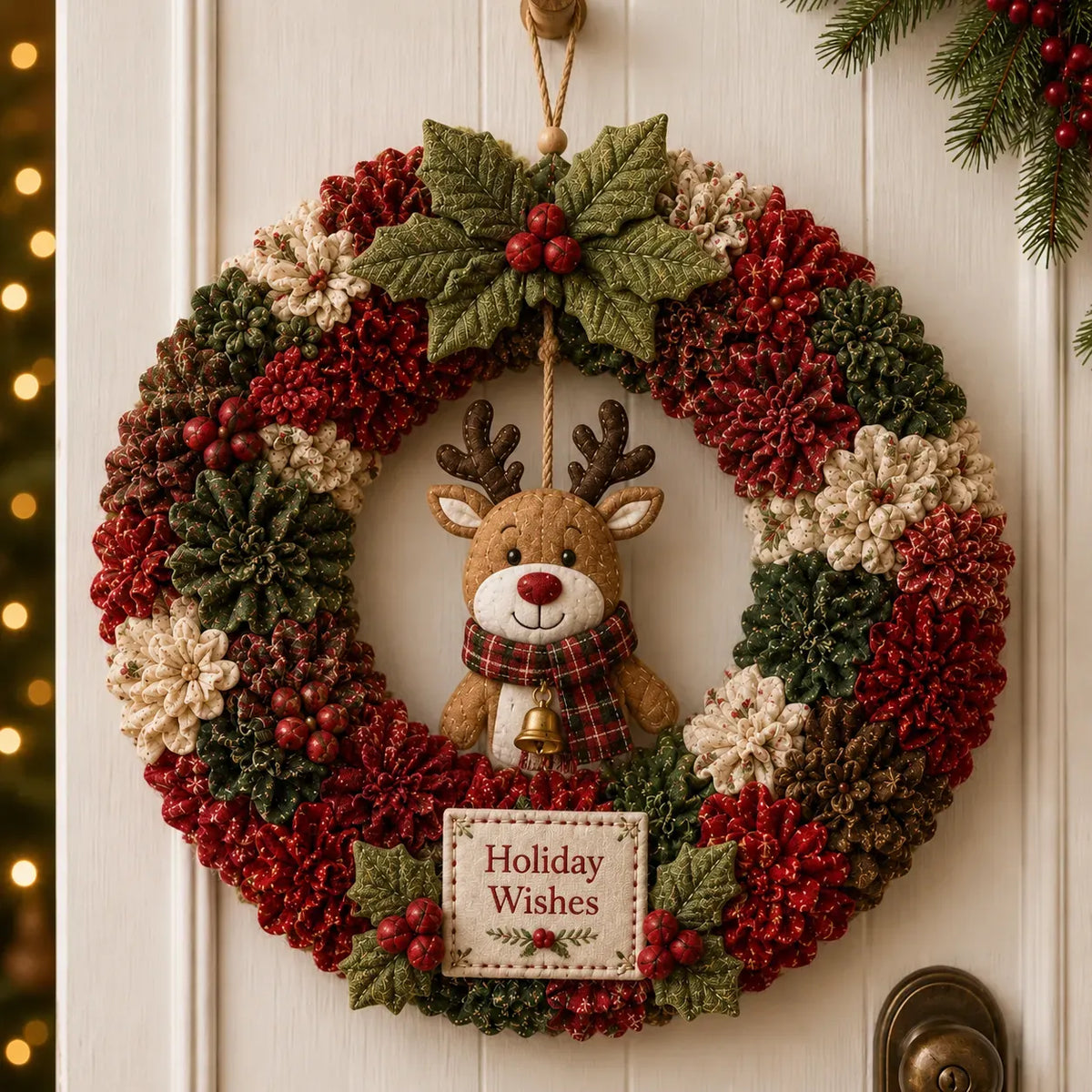 🧡⏰LAST DAY 49% OFF - 3D Fabric Poke Wreath DIY Kit 🎄🧡 (Video Tutorial & Finished Wreath Reference Included ✨ Beginner-friendly)