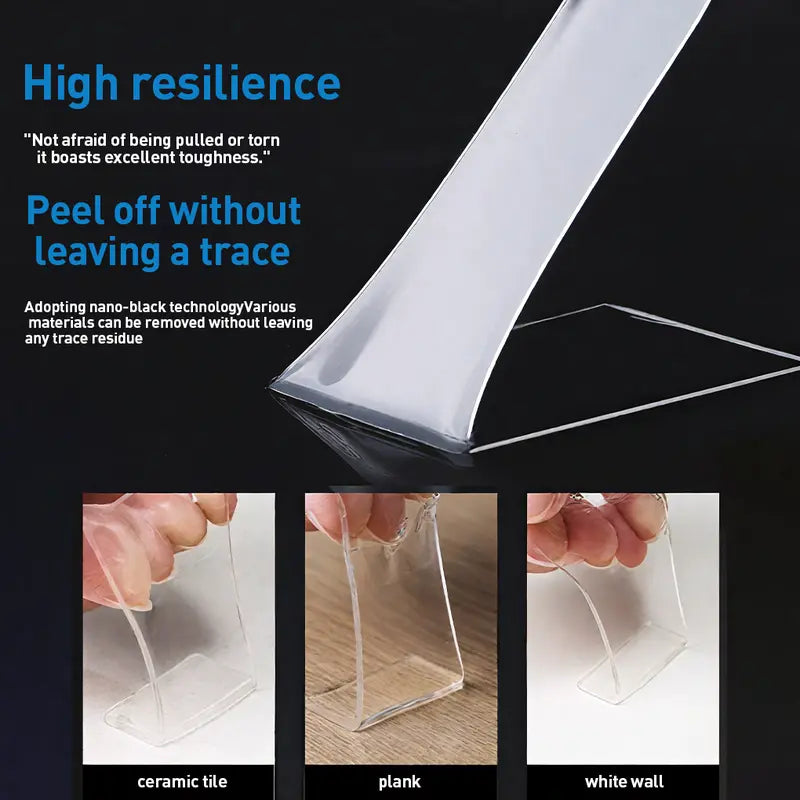 ✨Extra Large Double Sided Tape , Clear & Tough Nano Tape, Multipurpose Mounting Tape