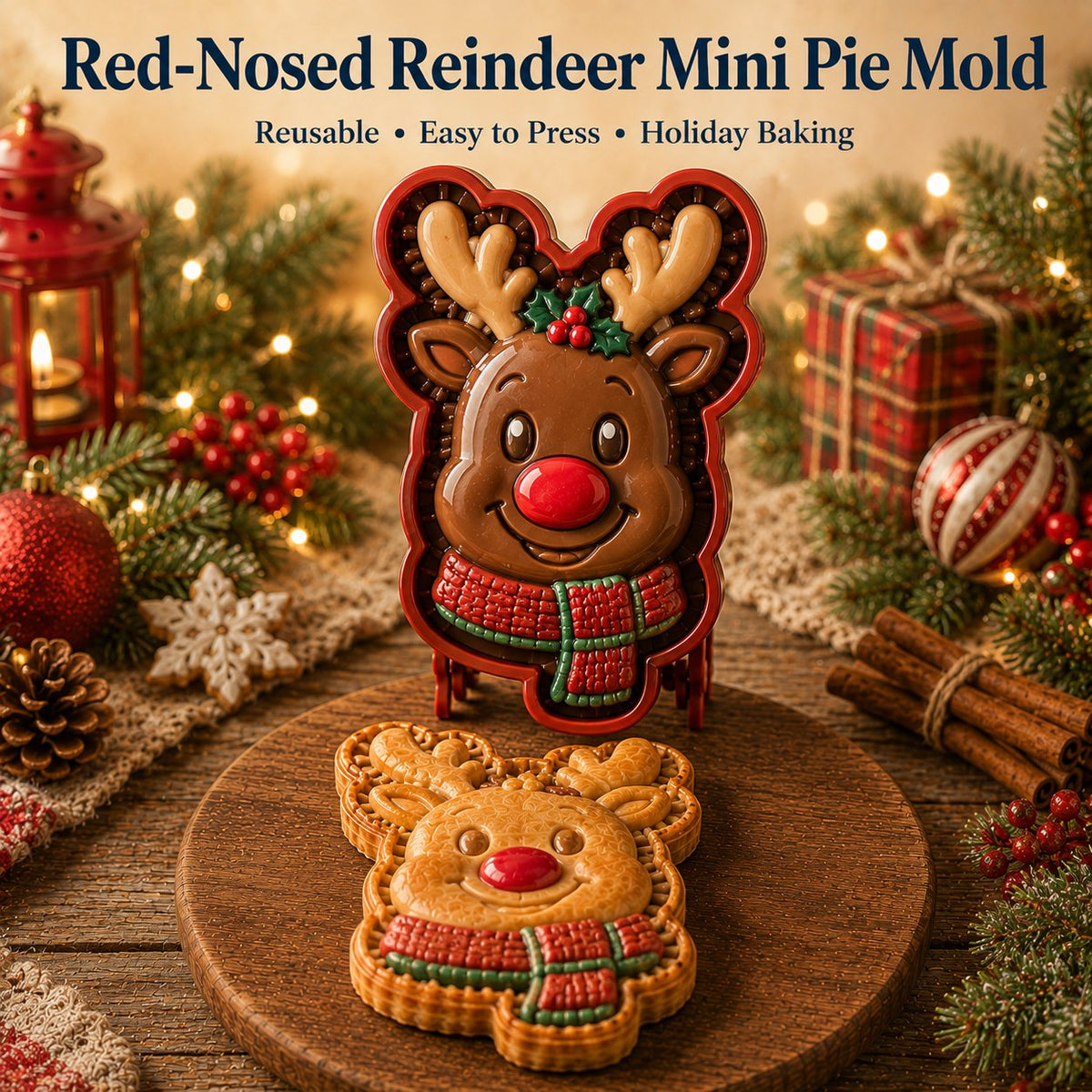 🔥Only $9.99 Last Day Promotion!✨ 🎄16-Design Christmas Mini Pie Mold Collection 🥧