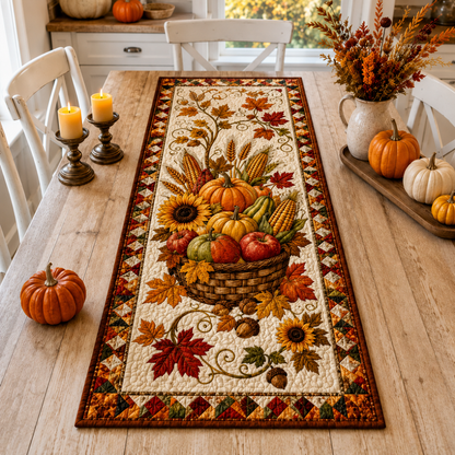 🍁🎃 Rustic Autumn Table Runner – Create a Warm Harvest Season Atmosphere