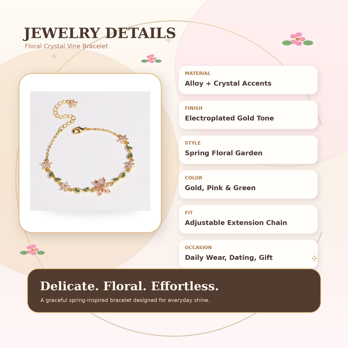 Blooming Sakura Bracelet 🌸Wear a Garden of Elegance on Your Wrist