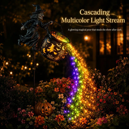 🎃🧙‍♀️ Halloween Witch Cauldron Projection Garden Light – Magical Outdoor Yard Decor
