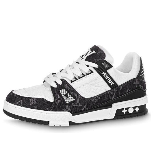 (WMNS) LOUIS VUITTON LV Trainer Sneaker 'Black Mesh Monogram with White ' 1AC2A5