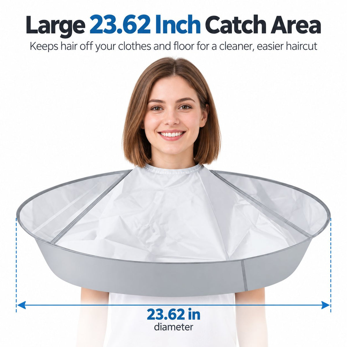 🔥Last Day 50% OFF - 💈ortable Waterproof Hair Cutting Cape, Hair Catcher Bib