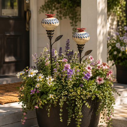 🏡Retro hummingbird feeder garden pole
