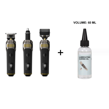 ⏳LIMITED TIME: 50% OFF! 🏆Luxe 3-in-1 Professional Men’s Grooming Set – T-Blade Trimmer, Foil Shaver & Nose Trimmer – With LED Display & USB Rechargeable