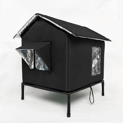 🐱 LIMITED-TIME 50% OFF!  All-Weather Elevated Outdoor Cat House – Waterproof, Thermal Lining, Foldable✨