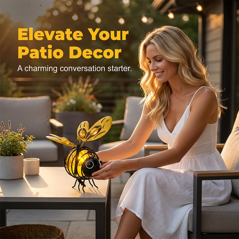 🐝Last Day 75% OFF🔥 Hanging Solar Bee Light – Warm Amber Glow, Flicker-Free, Perfect for Garden Parties, Camping, or Kids’ Rooms – Spread Joy Day and Night 🌞🌜