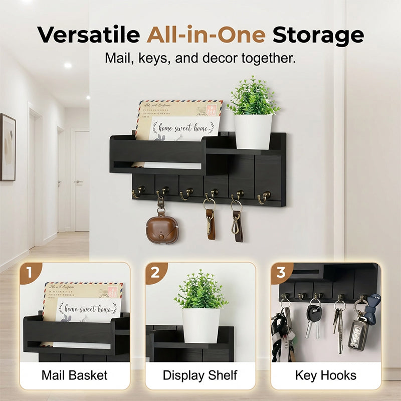 🏡2026 Sale🧡— Over 25 700 Sold! Wall‑Mounted Mail & Key Holder